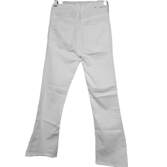 Vineyard Vines Kick Flare White Crop Denim Jeans High Rise Women Sz 00 - Picture 6 of 6